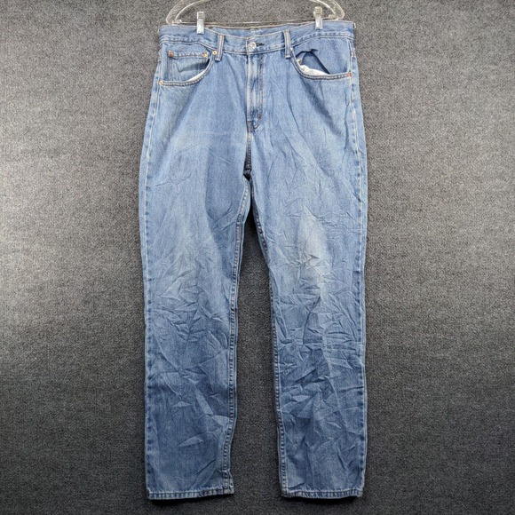 Levi's 516 Men's Straight Jeans Blue 38x34 5-Pocket Medium Wash Cotton - Picture 2 of 14